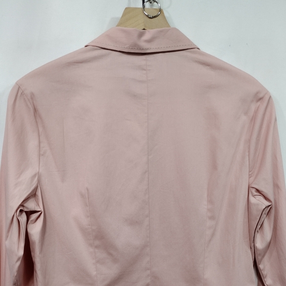 NWT Studio W Concealed Button Shirt Womens 12 Pink Barbiecore Office Career - Picture 6 of 10